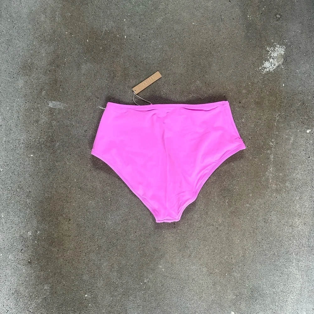 NWT SKIMS Recycled Swim Full Brief Bikini Bottom in Neon Orchid Pink Size Small